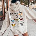God Says I Am Butterfly Christian Jesus Lover Religious Women Oversized Hoodie Back Print Sand