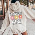 Groovy Flower Girl Proposal Wedding Bridesmaid Bridal Shower Women Oversized Hoodie Back Print Sand Groovy Flower Girl Proposal Wedding Bridesmaid Bridal Shower Women Oversized Hoodie Back Print Sand