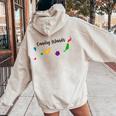 Isole Canarie Mappa Canarie Uomini Donne Bambini Felpa con cappuccio oversize da donna con stampa posteriore Sand