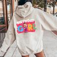 Masha E Orso Birthday Girl Felpa con cappuccio oversize da donna con stampa posteriore Sand