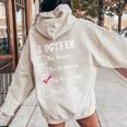 I Prefer The Drummer Drummer's Girlfriend Moglie Grunge Felpa con cappuccio oversize da donna con stampa posteriore Sand