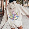 Ragazza Colorato Donna Arcobaleno Figlia Bambini Unic Felpa con cappuccio oversize da donna con stampa posteriore Sand
