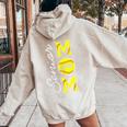 Senior Mom 2025 Softball Mommy Class Of 2025 Graduation Women Oversized Hoodie Back Print Sand