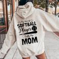 Softball Mom My Favorite Player Calls Me Mom Felpa con cappuccio oversize da donna con stampa posteriore Sand