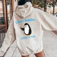 I Have Stability To Stab Maglietta Divertente Uomini E Donne Felpa con cappuccio oversize da donna con stampa posteriore Sand