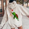 Tartaruga Donne Ragazze Bambini Felpa con cappuccio oversize da donna con stampa posteriore Sand