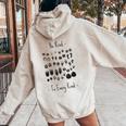 Veganaegana Con Scritta Be Kind To Every Kind Felpa con cappuccio oversize da donna con stampa posteriore Sand