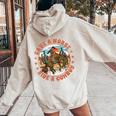 Western Country Save A Horse Ride A Cowboy Riding Horse Women Oversized Hoodie Back Print Sand
