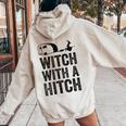 Witch With A Hitch Camping Van Rv Camper Mom Women Oversized Hoodie Back Print Sand