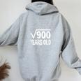 30 Birthday Boy Son Him Girl Math 30Th Birthday Women Oversized Hoodie Back Print Sport Grey