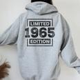 59 Cumpleaños Hombres 59 Años Retro Es Nacidos En 1965 Women Oversized Hoodie Back Print Sport Grey