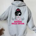 Amiche Della Futura Sposa Divertenti Regalo Amica Gadget Felpa con cappuccio oversize da donna con stampa posteriore Sport Grey