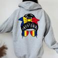 Bandiera Della Romania Occhiali Da Sole Rumeni Per Donne E Felpa con cappuccio oversize da donna con stampa posteriore Sport Grey