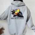 Cavallo Rocket Sportbike Moto Uomini Donne Adolescenti Signore Felpa con cappuccio oversize da donna con stampa posteriore Sport Grey