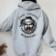 Daci Gratis Romania Decebal Felpa con cappuccio oversize da donna con stampa posteriore Sport Grey