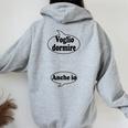 Donna Futura Mamma Regalo Divertente Incinta Annuncio Gravidanza Con Collo A Felpa con cappuccio oversize da donna con stampa posteriore Sport Grey