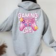 Gamer Girl Di Gamer Per Ragazze Da Gioco Per Gamer Felpa con cappuccio oversize da donna con stampa posteriore Sport Grey