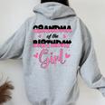 Grandma Of The Birthday Girl Family Matching Party Women Oversized Hoodie Back Print Sport Grey