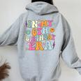 Groovy In My 6Th Birthday Era Six 6 Years Old Birthday Women Oversized Hoodie Back Print Sport Grey