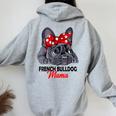 Idea Regalo Bulldog Francese Mama Frenchie Mistress Felpa con cappuccio oversize da donna con stampa posteriore Sport Grey