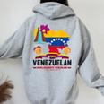 Ideaestito Bandieraenezuelana Per Le Donne Con Arepaenezuelane Felpa con cappuccio oversize da donna con stampa posteriore Sport Grey
