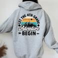 Let The 4Th Grade Adventure Begin Fourth Grade Teacher Women Oversized Hoodie Back Print Sport Grey