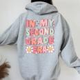 In My Second Grade Era Cute Groovy 2Nd Grade Back To School Women Oversized Hoodie Back Print Sport Grey