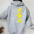 Senior Mom 2025 Softball Mommy Class Of 2025 Graduation Women Oversized Hoodie Back Print Sport Grey