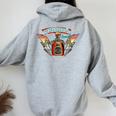 Tequila Sunrise Western Life Desert Vibes Tequila Drinking Women Oversized Hoodie Back Print Sport Grey