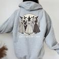 Vintage Girl Will Be Girls Witch Feminist Witchy Halloween Women Oversized Hoodie Back Print Sport Grey
