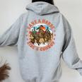 Western Country Save A Horse Ride A Cowboy Riding Horse Women Oversized Hoodie Back Print Sport Grey