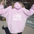 30 Birthday Boy Son Him Girl Math 30Th Birthday Women Oversized Hoodie Back Print Light Pink