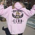 Bad Moms Club Occhiali Da Sole Con Teschio Felpa con cappuccio oversize da donna con stampa posteriore Light Pink