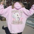 Bambino Big Sister Ragazza Regali Sono La Sorella Maggiore Felpa con cappuccio oversize da donna con stampa posteriore Light Pink