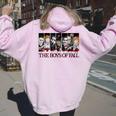 The Boys Of Fall Vintage Scary Horror Movie Halloween Autumn Women Oversized Hoodie Back Print Light Pink