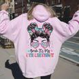 Bruh It's My 8Th Birthday Girl Eight 8 Years Old Birthday Women Oversized Hoodie Back Print Light Pink