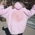 Con Fiori Di Loto Mandala Yoga Per Donne Uomini Bambini Felpa con cappuccio oversize da donna con stampa posteriore Light Pink