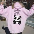 Con Texto En Inglés Im Not Fat Im Just Fluffy Panda Hombre Women Oversized Hoodie Back Print Light Pink