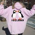 Deux Adorables Macareux D'islande Women Oversized Hoodie Back Print Light Pink