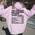 Donna Il Cugino Etero No Chaser Fatti Divertenti Cugini Uomini Donne Con Collo A Felpa con cappuccio oversize da donna con stampa posteriore Light Pink