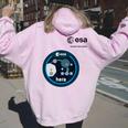 Esa European Space Agency Missione Hera Patch Felpa con cappuccio oversize da donna con stampa posteriore Light Pink