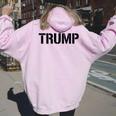 Estilo Militar De Plantilla Donald Trump 2024 Women Oversized Hoodie Back Print Light Pink