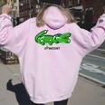 Globo De Cocodrilo Low Cost Divertido Sarcasmo De Marca Sarcástico Cuello Women Oversized Hoodie Back Print Light Pink