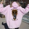 Jesus Is With You Faith Over Fear Christian Scripture Lion Women Oversized Hoodie Back Print Light Pink