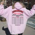 Maglia Divertente Firma La Petizione Salva La Sposa Felpa con cappuccio oversize da donna con stampa posteriore Light Pink