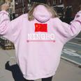 Novelty Ningbo City China Travel Born Vacation Men Women Oversized Hoodie Back Print Light Pink