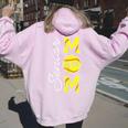 Senior Mom 2025 Softball Mommy Class Of 2025 Graduation Women Oversized Hoodie Back Print Light Pink