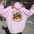 Western Country Save A Horse Ride A Cowboy Riding Horse Women Oversized Hoodie Back Print Light Pink