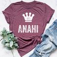 Anahi The Queen Crown & Name Called Anahi Bella Canvas T-shirt Heather Maroon
