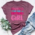 Brother Of The Birthday Girl Family Party Decorations Bella Canvas T-shirt Heather Maroon